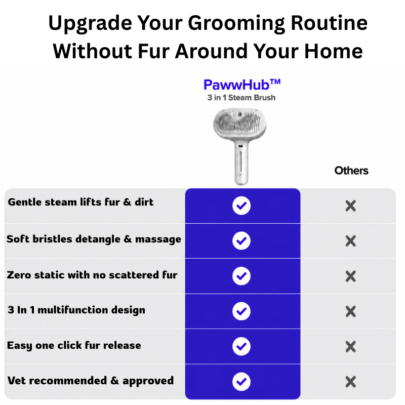 PawwHub™ Premium 3 in 1 Steam Brush